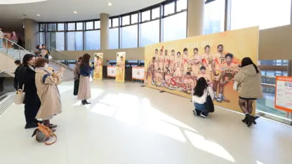 選手フォトスポットの様子